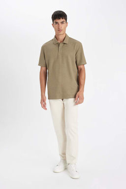 New Regular Fit Basic Duz K?sa Kollu Polo Tisort - Defacto фото 11