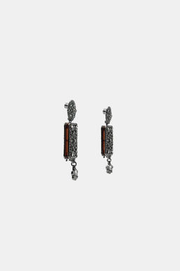 RHINESTONE PIECE EARRINGS - Zara фото 3