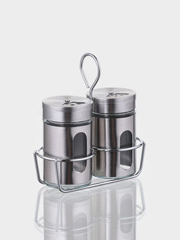 Набор для специй "Стиль" 2 шт, на подставке, 130 мл