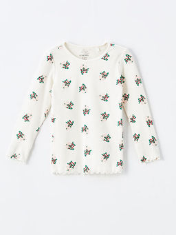 Beli Lastikli Y?lba?? Temal? K?z ?ocuk Pijama ?st