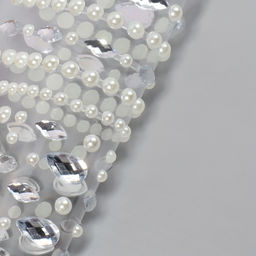 Цена за 4 шт. Стразы и жемчуг самоклеящиеся «Ассорти», фигурные, 120 шт на листе, цвет серебряный