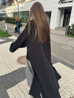 Кимоно из флиса, черный