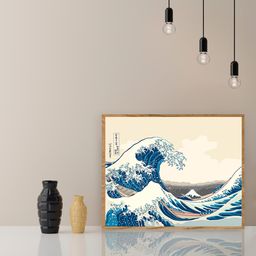 ФРЕЯ MET-PNB/PL-001 Набор для раскрашивания по номерам 50 х 40 см Кацусика Хокусай, Большая волна в Канагаве