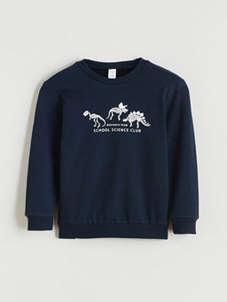 Dinozor Bask?l? Erkek ?ocuk Sweatshirt ve E?ofman Alt