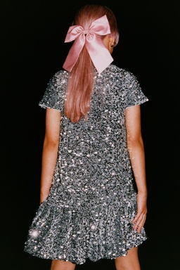 RUFFLED SEQUIN DRESS - Zara фото 6