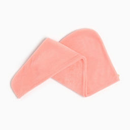 Полотенце-чалма для сушки волос Этель цвет светло-розовый, 65*25 см, 100% п/э  фото 3