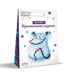 Кристальная (алмазная) мозаика ФРЕЯ ALVM-003 магнит Мышонок 6.5 х 8 см