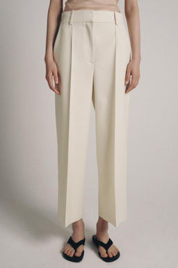PANTAL?N CROPPED NERVIO ZW COLLECTION / Beige claro - Zara фото 5