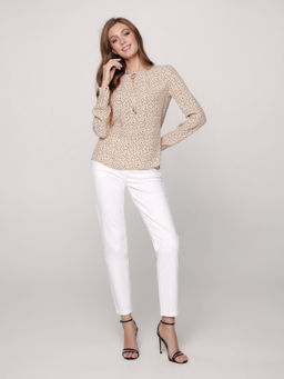 CONTE Блузка на завязках из премиальной вискозы LBL 1178 beige-multi beige-multi