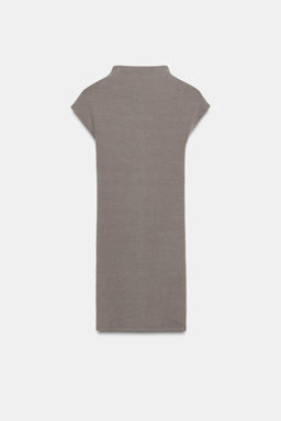 VESTIDO CORTO CUELLO PERKINS / Marr?n / Topo - Zara фото 5