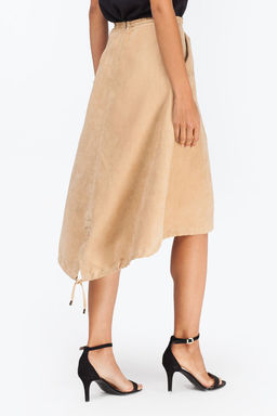 Юбка из тонкой эко-замши