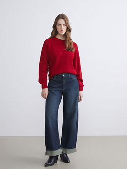 Bisiklet Yaka Kad?n Triko Kazak