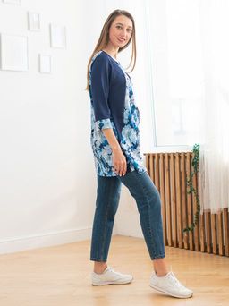 Туника женская из масла Клэр синие цветы - Амадэль фото 7