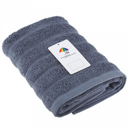 Полотенце махровое "Шелковый путь" 50х90см, хлопок 100%, стальной синий (Китай)