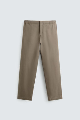 VISCOSE-JUTE TROUSERS - Zara фото 6