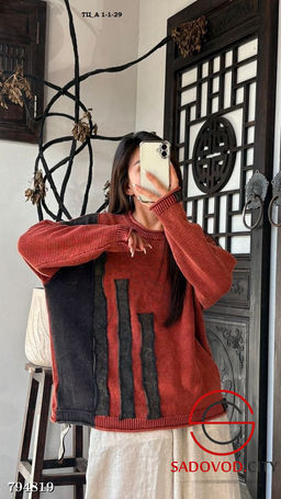 Женский винтажный хлопковый свитер - Bruno фото 4