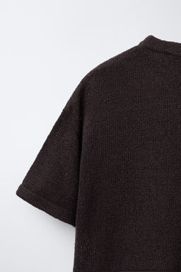 CAMISETA PUNTO R?STICA / chocolate - Zara фото 4