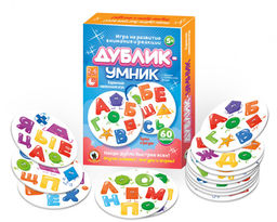 Игра настольная "Дублик-умник. Буквы и фигуры" (02485) 5+