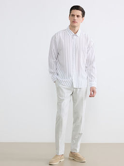 Regular Fit ?izgili Erkek G?mlek