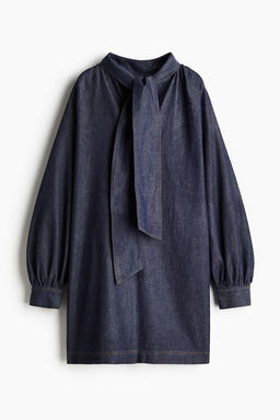 Vestido denim con lazada - H&m фото 6