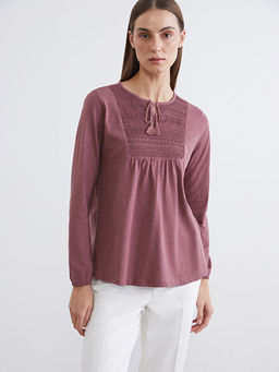 Ba?lamal? Yaka Nak??l? Bluz