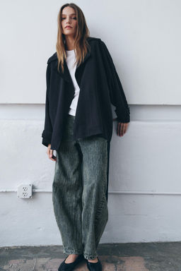 TRENCH CORTO FLUIDO ZW COLLECTION / Marino