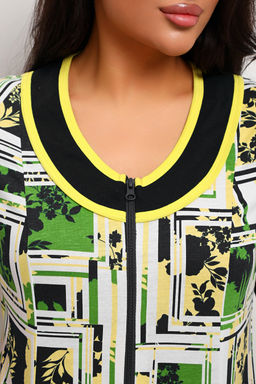 Халат женский из кулирки Марфа цитрусовый микс - Амадэль фото 21