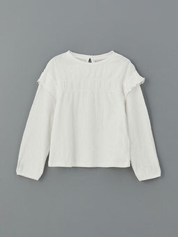 Bisiklet Yaka F?rf?r Detayl? K?z ?ocuk Ti??rt