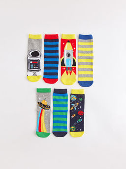 Desenli Erkek ?ocuk Soket ?orap 7li
