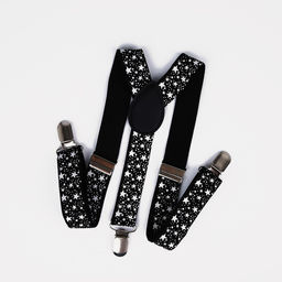 Подтяжки детские, ширина 2.5 см, цвет чёрный/белый - Simaland фото 2