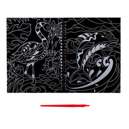 Творческая книга Гравюры. Красный фон с голографией, 14 стр. - Буква-ленд фото 2