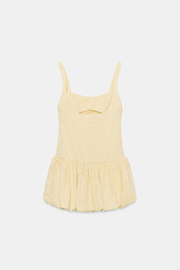 VESTIDO MINI TEXTURA GLOBO / Vainilla - Zara фото 7