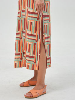 Платье из вискозы с принтом - Stilla фото 8