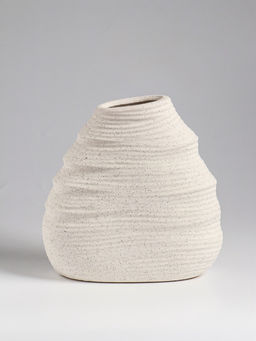 Ваза настольная керамика "Элладио" 18х17,5 см, белый