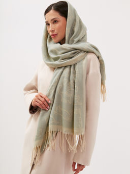 В составе шерсть. Большой теплый двусторонний палантин - Tantino фото 8