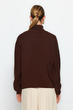 Ekru Basic Bal?kc? Yaka Triko Kazak TWOAW21KZ0485 - Trendyolmilla фото 16