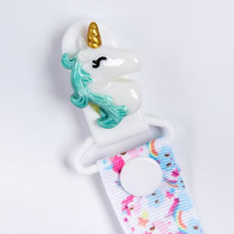 Держатель для соски - пустышки M&B «Единорог», на ленте