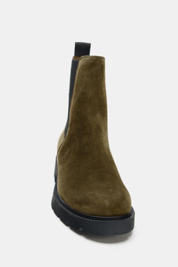 FLAT SUEDE ANKLE BOOTS - Zara фото 5