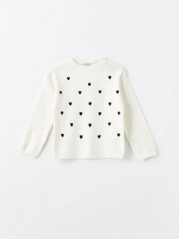 Bisiklet Yaka K?z ?ocuk Triko Kazak