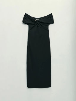 Платье миди с открытыми плечами / Zarina