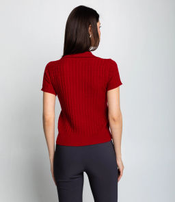 Футболка #КТ933 (3), тёмно-красный - Dommod фото 3