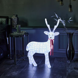 ULD-M6393-200/STA WHITE IP20 DEER-1 Фигура светодиодная Олень-1, 72*97см, 200 светодиодов. Белый свет. Провод прозрачный. TM Uniel