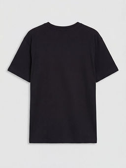 Bisiklet Yaka Bask?l? K?z ?ocuk Ti??rt