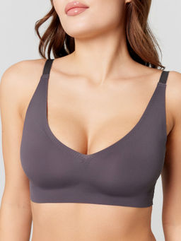 Бюстье женское с регулируемыми бретелями графитовый 512733