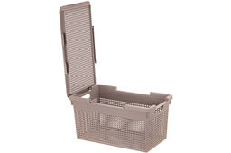 Корзина с крышкой 21 л 45,5*26,5*23,5 см Лофт узкая, мокка (модель 562139) - Elan gallery фото 6