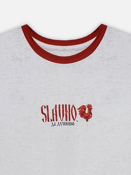 Джемпер прилегающего силуэта женский молочный - Mark formelle фото 6