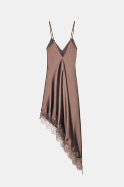 SATIN LACE DRESS - Zara фото 11