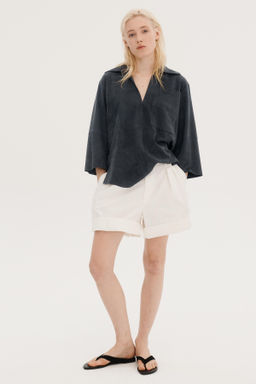 CAMISA BOLSILLO PIEL ANTE LIMITED EDITION / Gris antracita