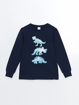 Bisiklet Yaka Karanl?kta Parlayan Erkek ?ocuk Pijama Tak?m?