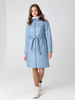 24327 Полупальто дем. голубой - Dizzyway фото 2